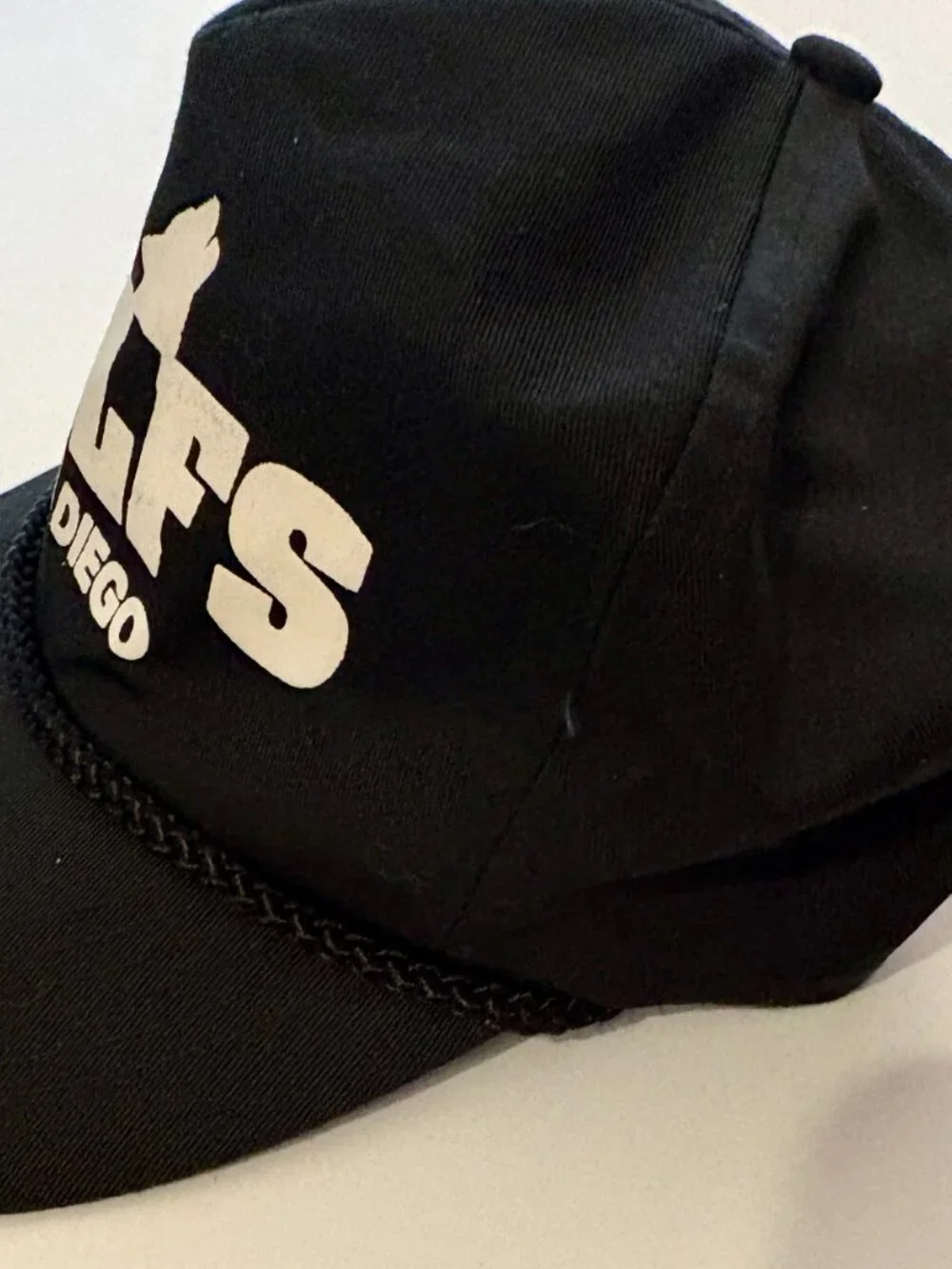 Vintage Black WOLF'S San Diego Bar Hat/Cap